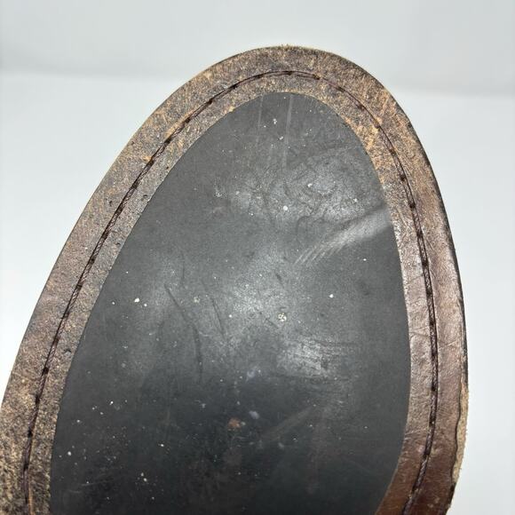 Frye Dani Shield Sling Gray Suede Peep Toe Heeled Sandal 11 Block Heel Shoe - Picture 9 of 16